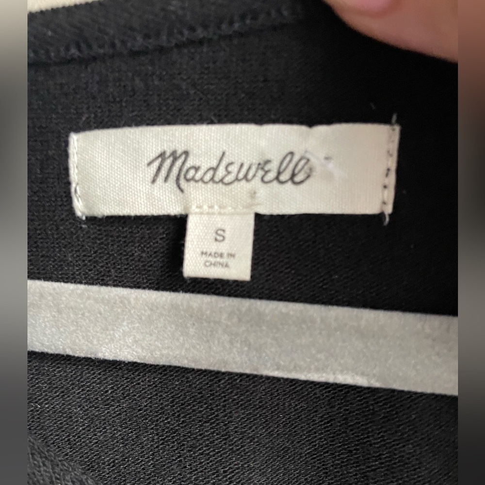 Madewell Stretchy Soft Basic Black Long Sleeve Bo… - image 3